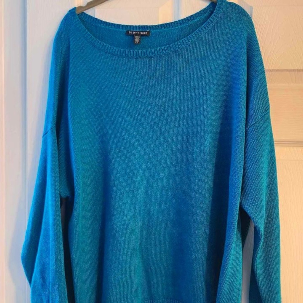 EILEEN FISHER CREW NECK LONG SLEEVE TOP